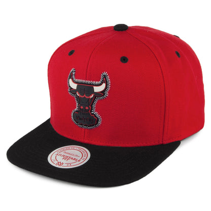 Casquette Snapback Zig Zag Chicago Bulls rouge-noir MITCHELL & NESS