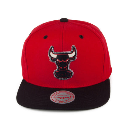 Casquette Snapback Zig Zag Chicago Bulls rouge-noir MITCHELL & NESS