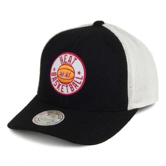 Casquette Trucker HWC Patch 110 Miami Heat noir MITCHELL & NESS