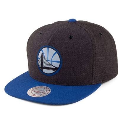Casquette Snapback Woven Reflective Golden State Warriors charbon-bleu MITCHELL & NESS