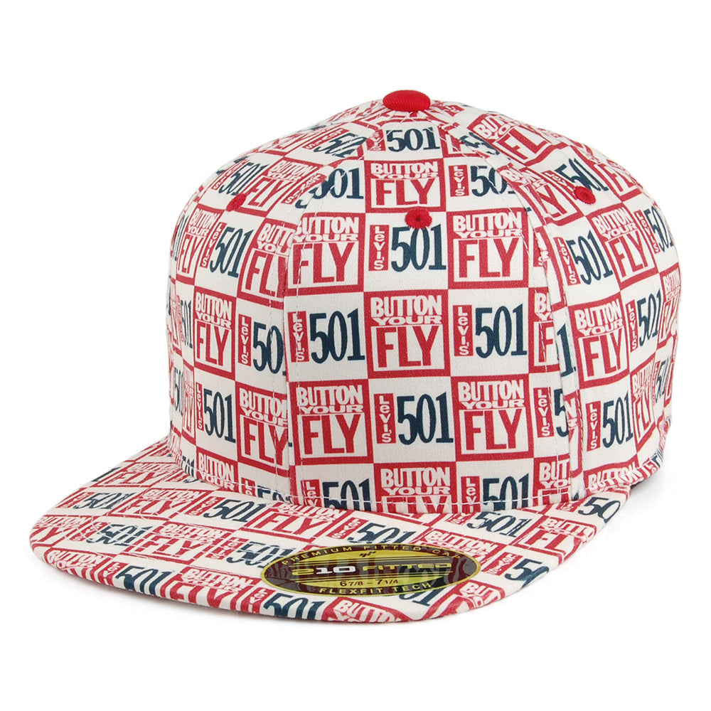 Casquette Flexfit 501 All Over Print blanc LEVI'S