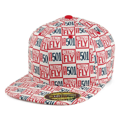 Casquette Flexfit 501 All Over Print blanc LEVI'S
