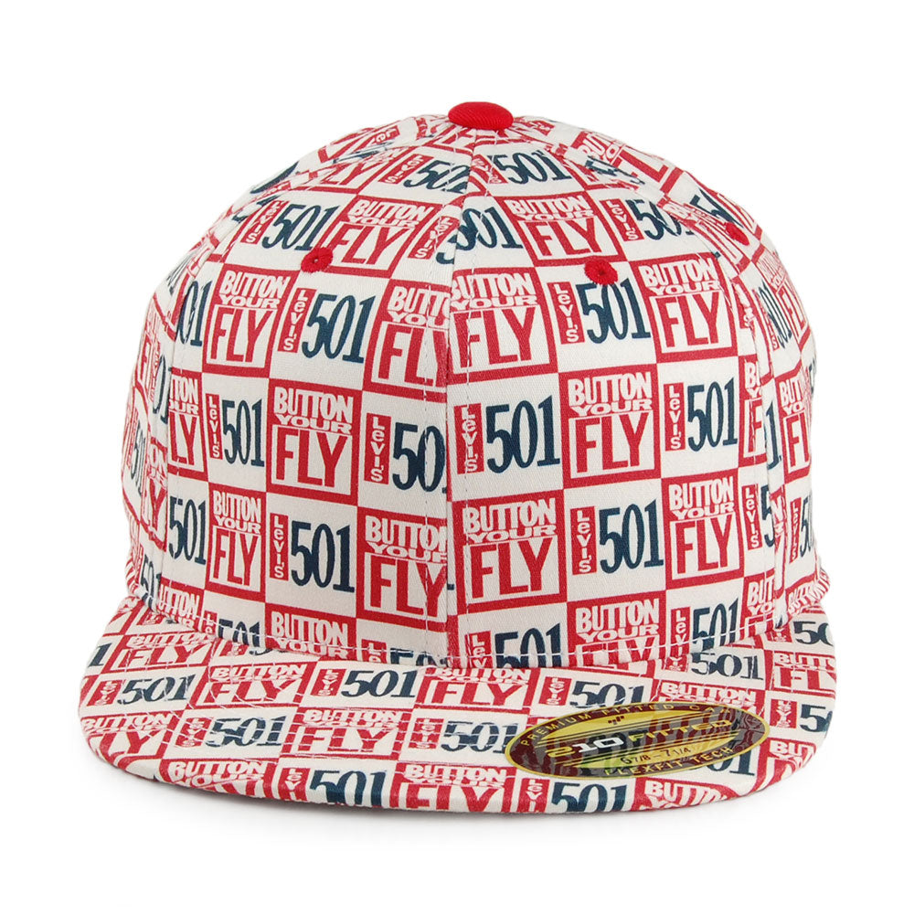 Casquette Flexfit 501 All Over Print blanc LEVI'S