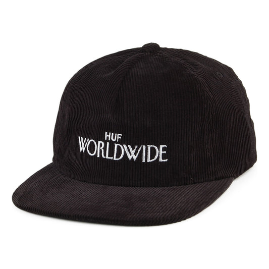 Casquette Strapback en Velours Côtelé Archive noir HUF