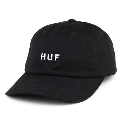Casquette à Visière Incurvée en Coton Original Logo noir HUF