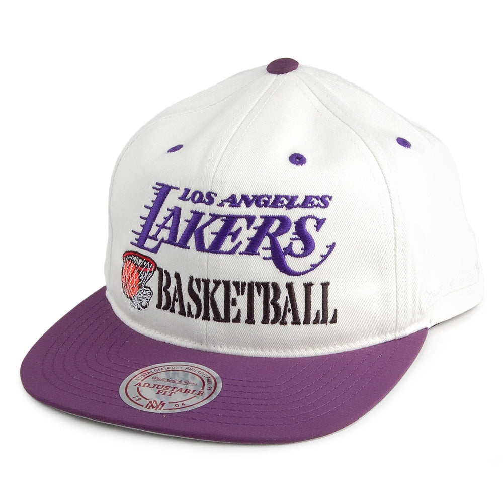 Casquette Snapback Dunk L.A. Lakers blanc cassé-violet MITCHELL & NESS