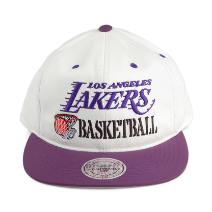 Casquette Snapback Dunk L.A. Lakers blanc cassé-violet MITCHELL & NESS