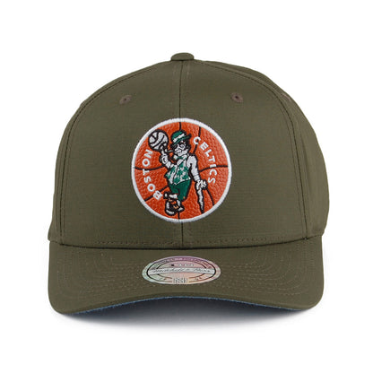 Casquette Snapback Ripstop Battle Boston Celtics vert militaire MITCHELL & NESS