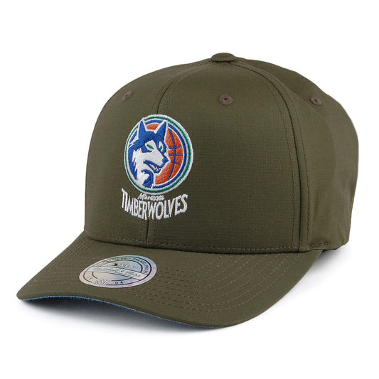 Casquette Snapback Ripstop Battle Minnesota Timberwolves vert militaire MITCHELL & NESS