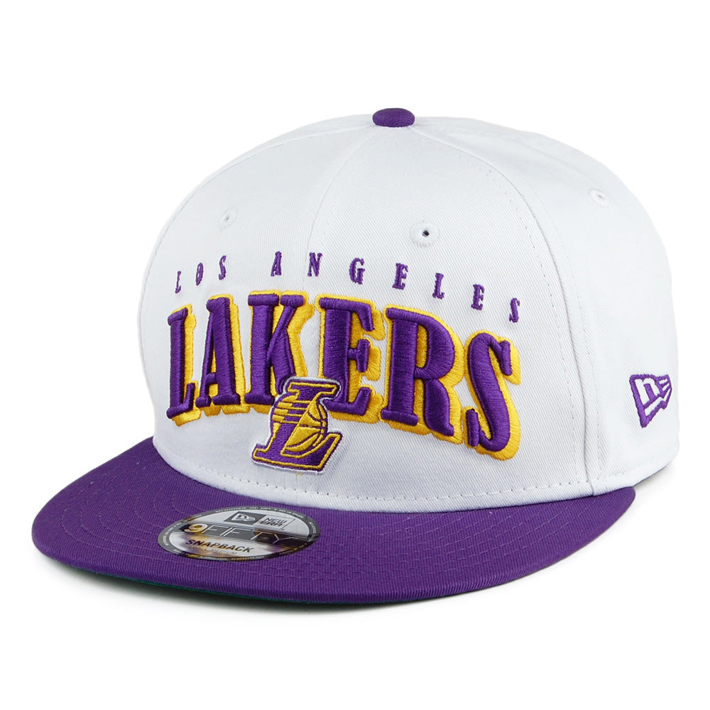 Casquette Snapback 9FIFTY Retro NBA L.A. Lakers blanc-violet NEW ERA