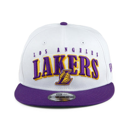 Casquette Snapback 9FIFTY Retro NBA L.A. Lakers blanc-violet NEW ERA