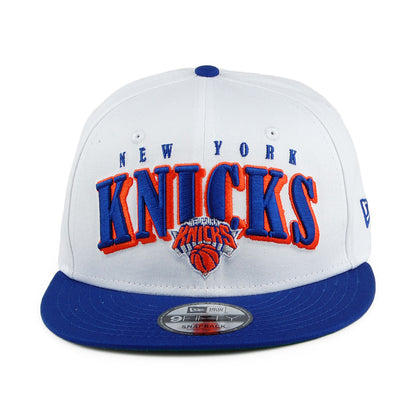 Casquette Snapback 9FIFTY Retro NBA New York Knicks blanc-bleu NEW ERA
