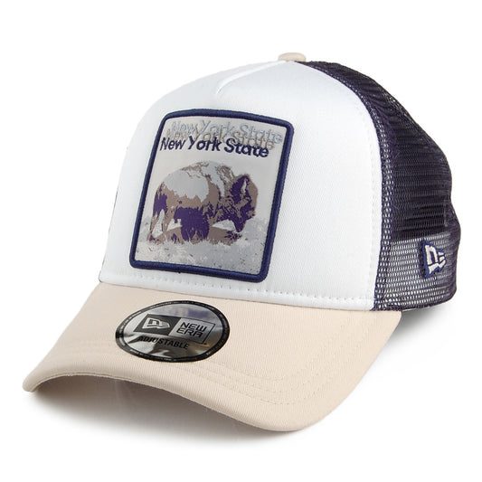 Casquette Trucker Patch Buffalo State blanc-pierre NEW ERA