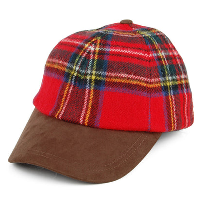 Casquette Tartan en Laine d'Agneau rouge-multi FAILSWORTH
