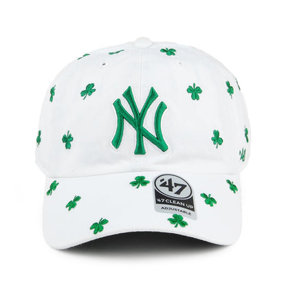 Casquette St. Patrick's Clover Clean Up New York Yankees blanc-vert 47 BRAND