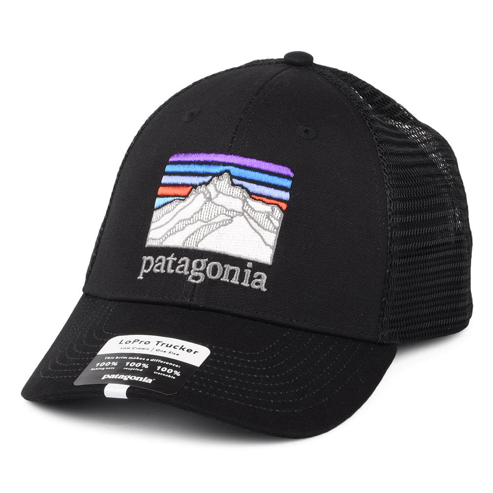 Casquette Trucker en Toile de Coton Bio LoPro Line Logo Ridge noir PATAGONIA