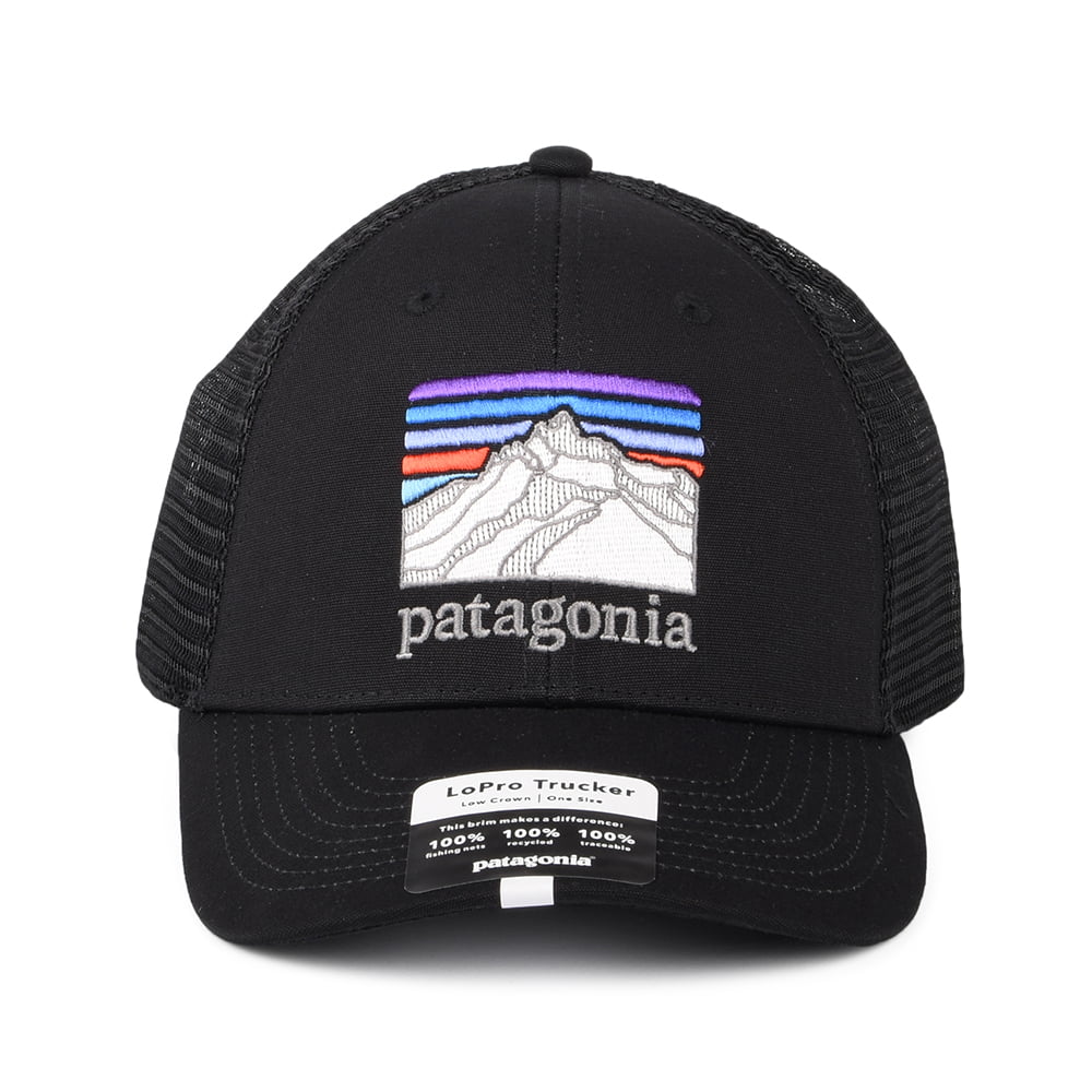 Casquette Trucker en Toile de Coton Bio LoPro Line Logo Ridge noir PATAGONIA