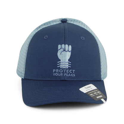 Casquette Trucker en Coton Bio Protect Your Peaks bleu PATAGONIA