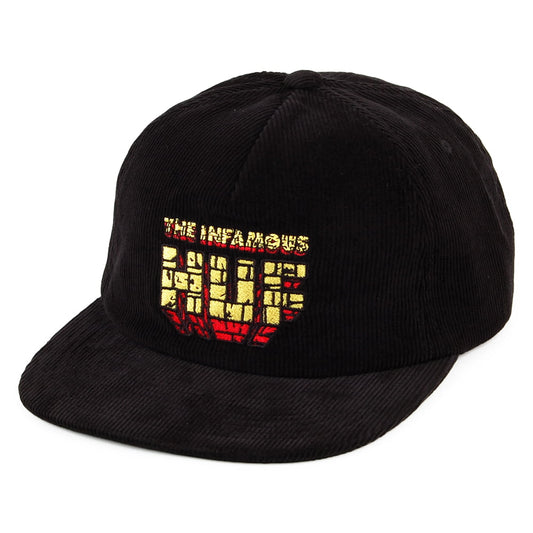 Casquette Snapback en Velours Côtelé Infamous noir HUF