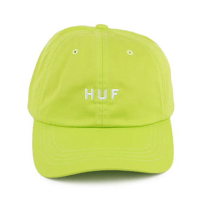 Casquette à Visière Incurvée en Coton Original Logo citron vert HUF