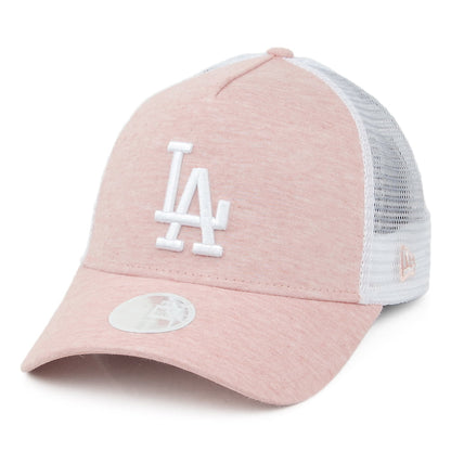 Casquette Trucker Femme A-Frame MLB Jersey Essential L.A. Dodgers rose clair NEW ERA