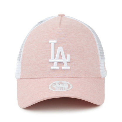 Casquette Trucker Femme A-Frame MLB Jersey Essential L.A. Dodgers rose clair NEW ERA