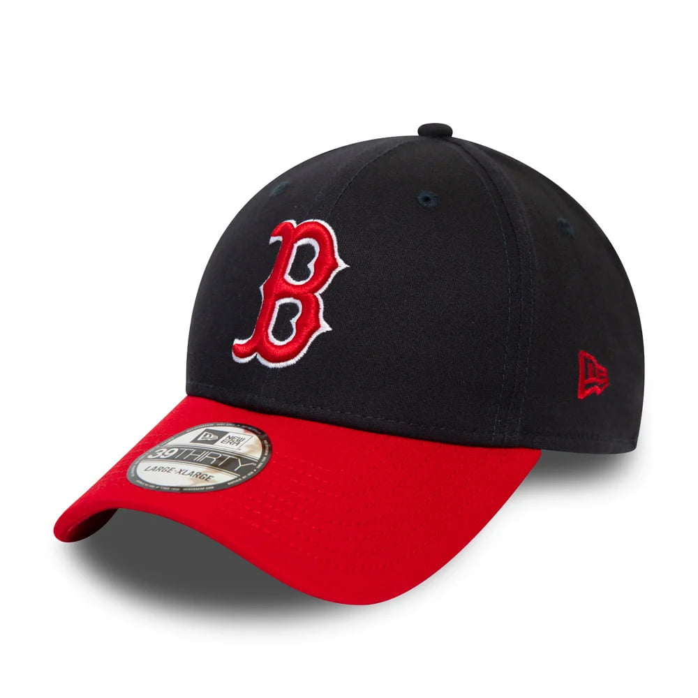 Casquette 39THIRTY MLB League Essential II Boston Red Sox bleu marine-rouge NEW ERA