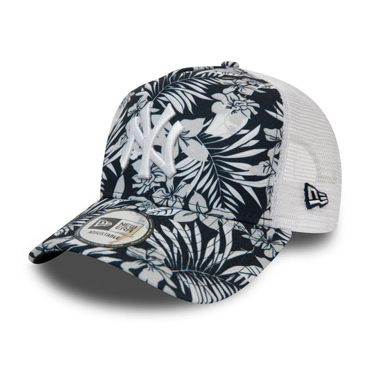 Casquette Trucker MLB Hibiscus Infill New York Yankees bleu marine NEW ERA