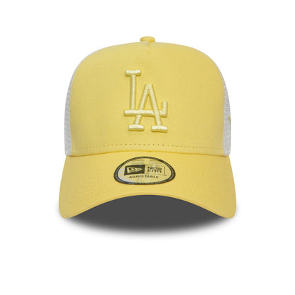 Casquette Trucker MLB League Essential L.A. Dodgers jaune clair NEW ERA