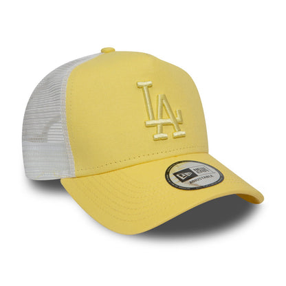 Casquette Trucker MLB League Essential L.A. Dodgers jaune clair NEW ERA
