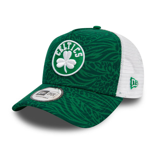 Casquette Trucker NBA Animal Print Boston Celtics vert NEW ERA