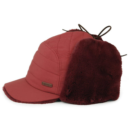 Casquette avec Protège-Oreilles en Fausse Fourrure Meddison rouge cerise BARTS