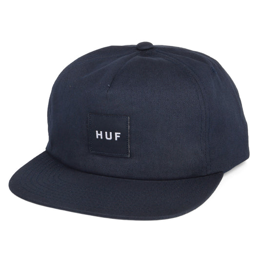 Casquette Snapback Non Structurée Box Logo bleu marine HUF