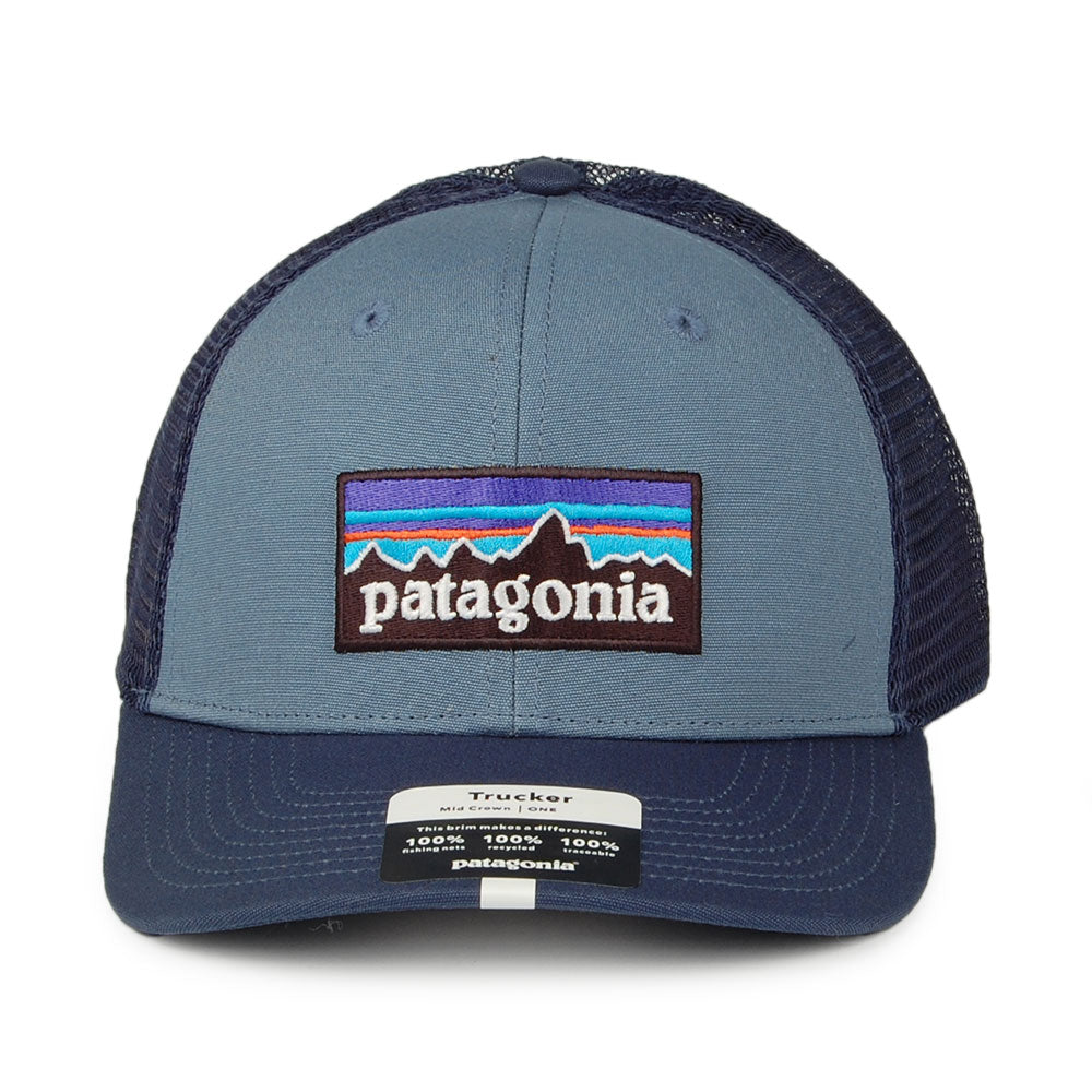 Casquette Trucker en Coton Bio P-6 Logo ardoise-bleu PATAGONIA