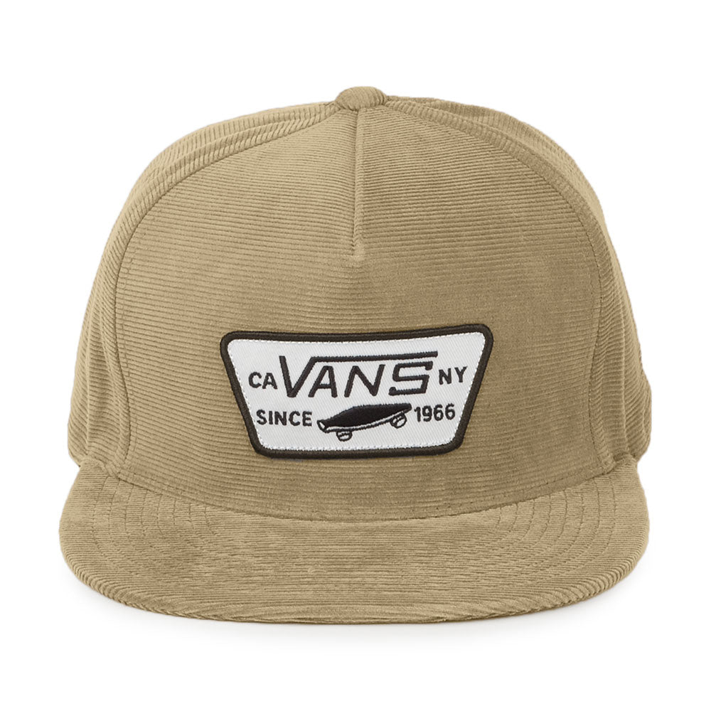 Casquette Snapback en Velours Côtelé Full Patch marron VANS