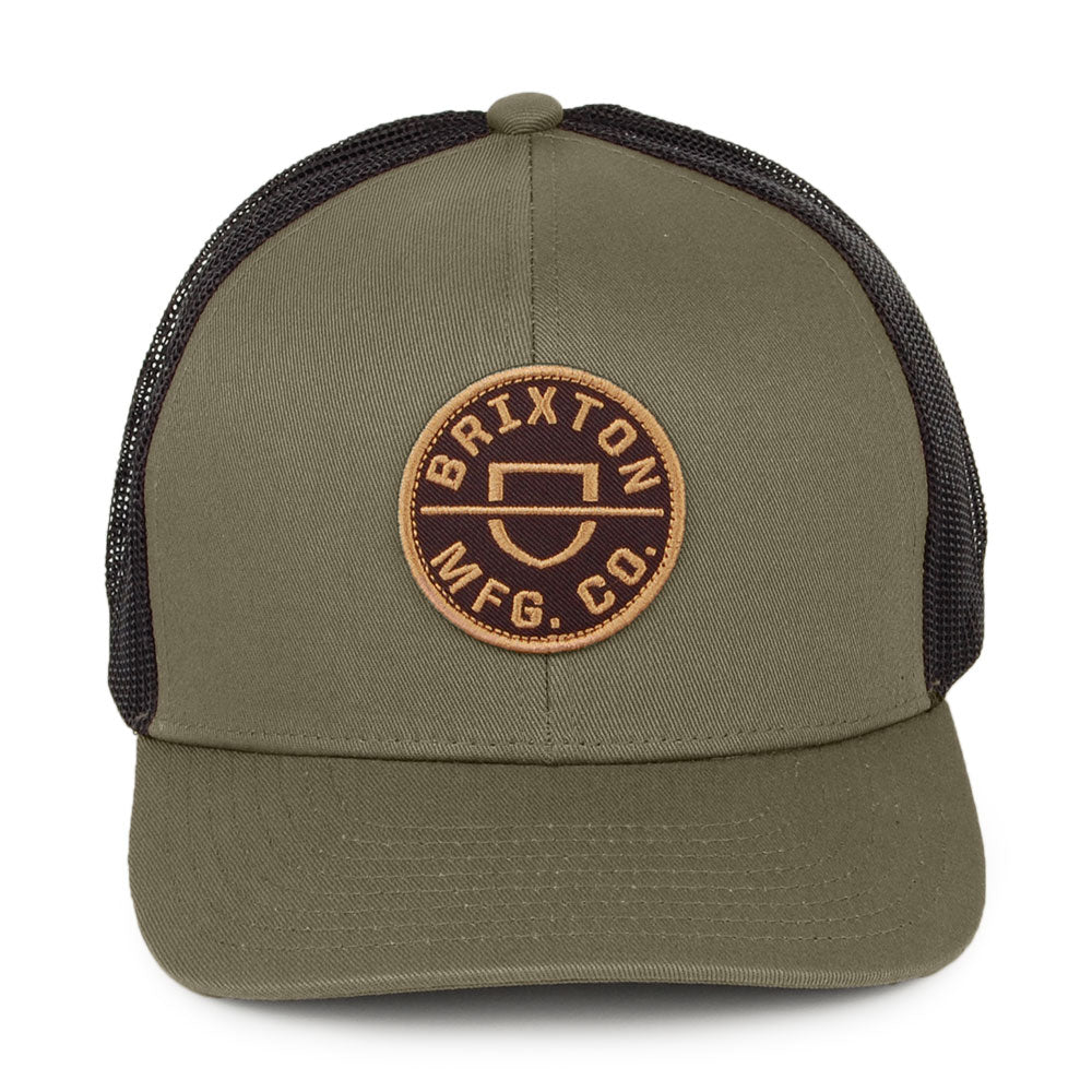 Casquette Trucker en Maille Crest MP olive-noir BRIXTON