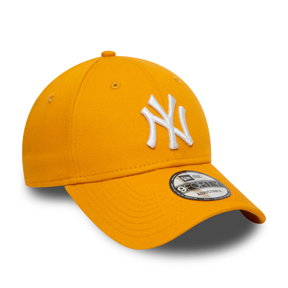 Casquette 9FORTY MLB League Essential New York Yankees jaune-blanc NEW ERA