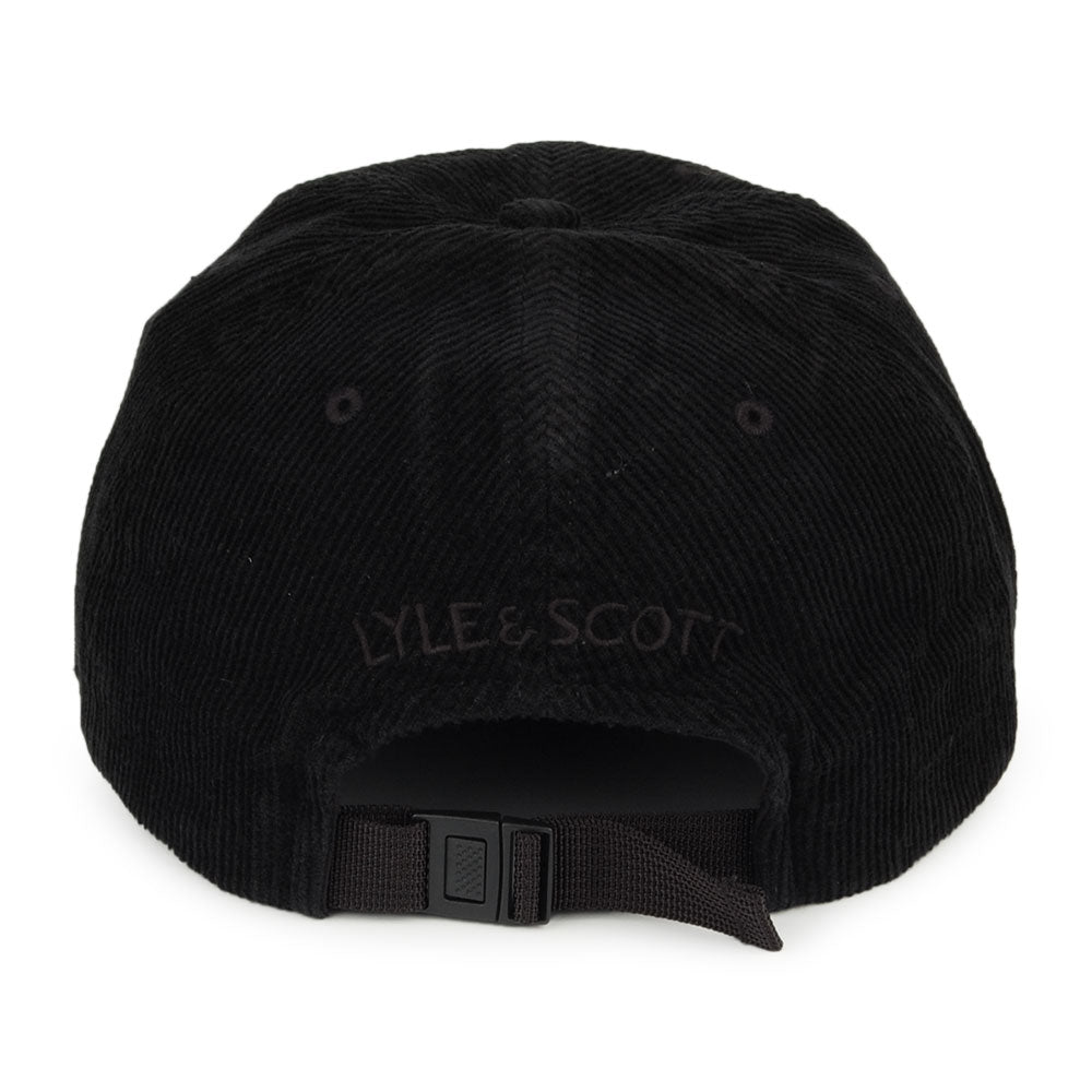 Casquette en Velours Côtelé noir LYLE & SCOTT