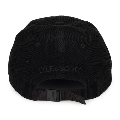 Casquette en Velours Côtelé noir LYLE & SCOTT