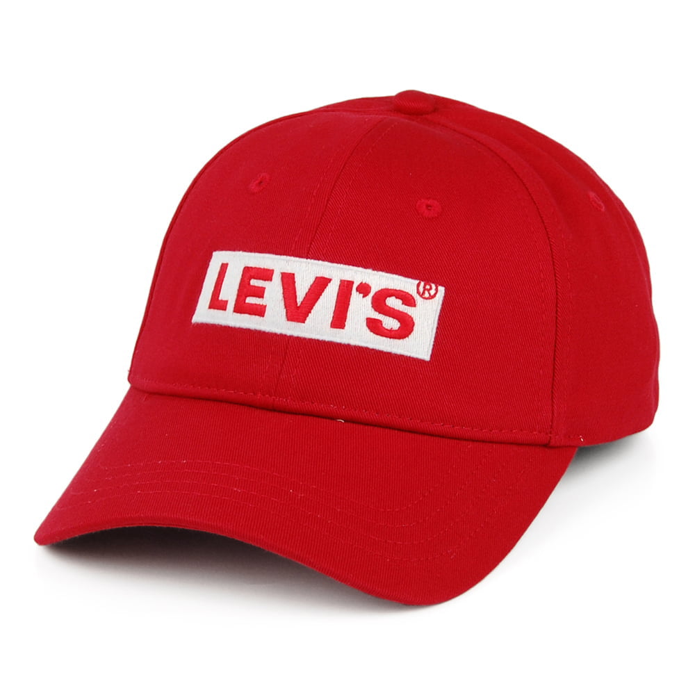 Casquette Box Tab rouge avec étiquette vierge LEVI'S