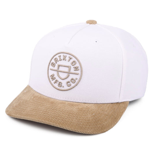 Casquette Snapback Crest MP blanc-khaki BRIXTON