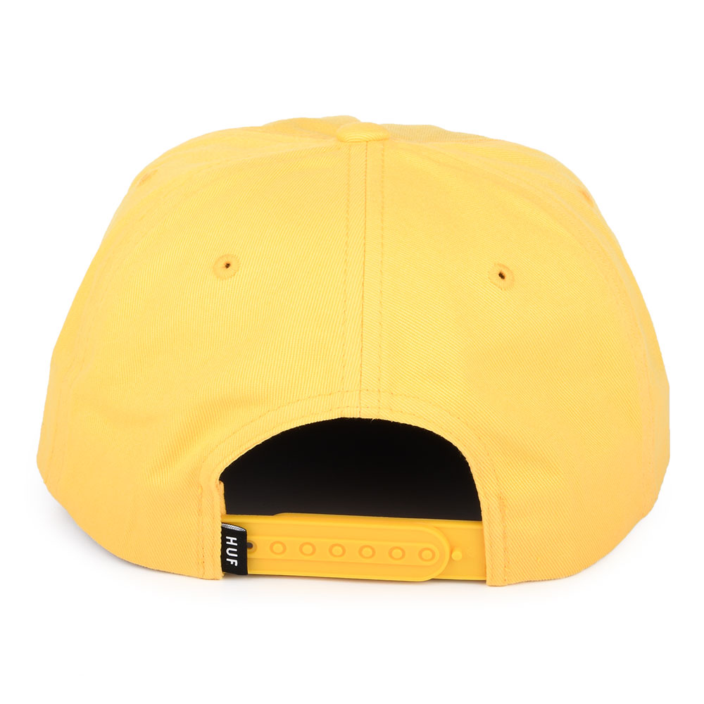 Casquette Snapback Non Structurée Box Logo jaune HUF
