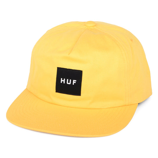 Casquette Snapback Non Structurée Box Logo jaune HUF