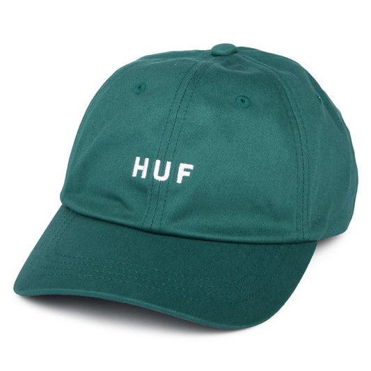 Casquette à Visière Incurvée en Coton Original Logo bleu-vert HUF