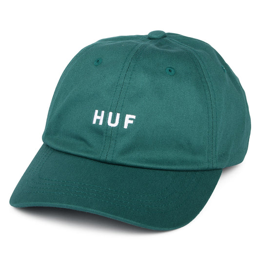 Casquette à Visière Incurvée en Coton Original Logo vert aqua HUF