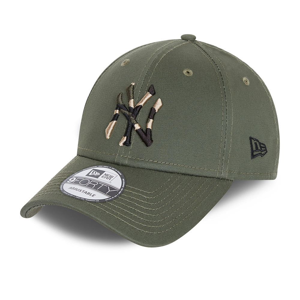 Casquette 9FORTY MLB Camo Infill New York Yankees olive NEW ERA