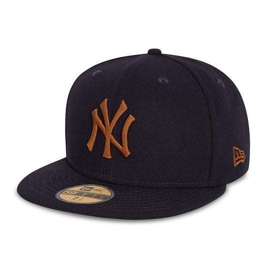Casquette 59FIFTY MLB League Essential New York Yankees bleu marine-toffee NEW ERA