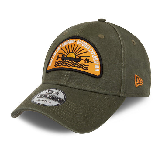 Casquette en Coton 9FORTY Camp Patch olive NEW ERA