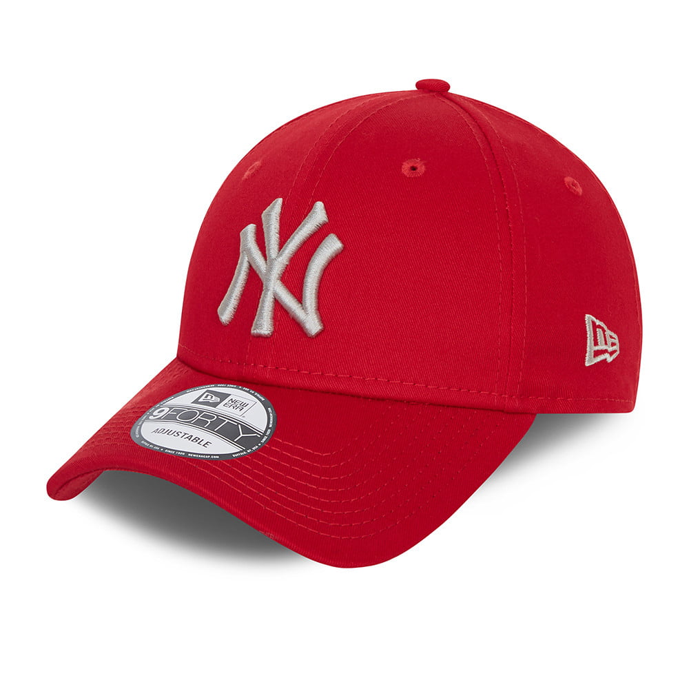 Casquette 9FORTY MLB League Essential New York Yankees écarlate-gris NEW ERA