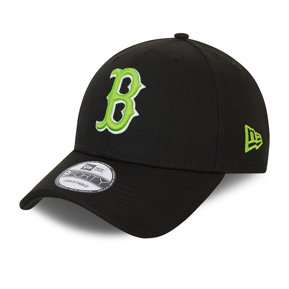 Casquette 9FORTY MLB Neon Pack Boston Red Sox noir-vert fluo NEW ERA